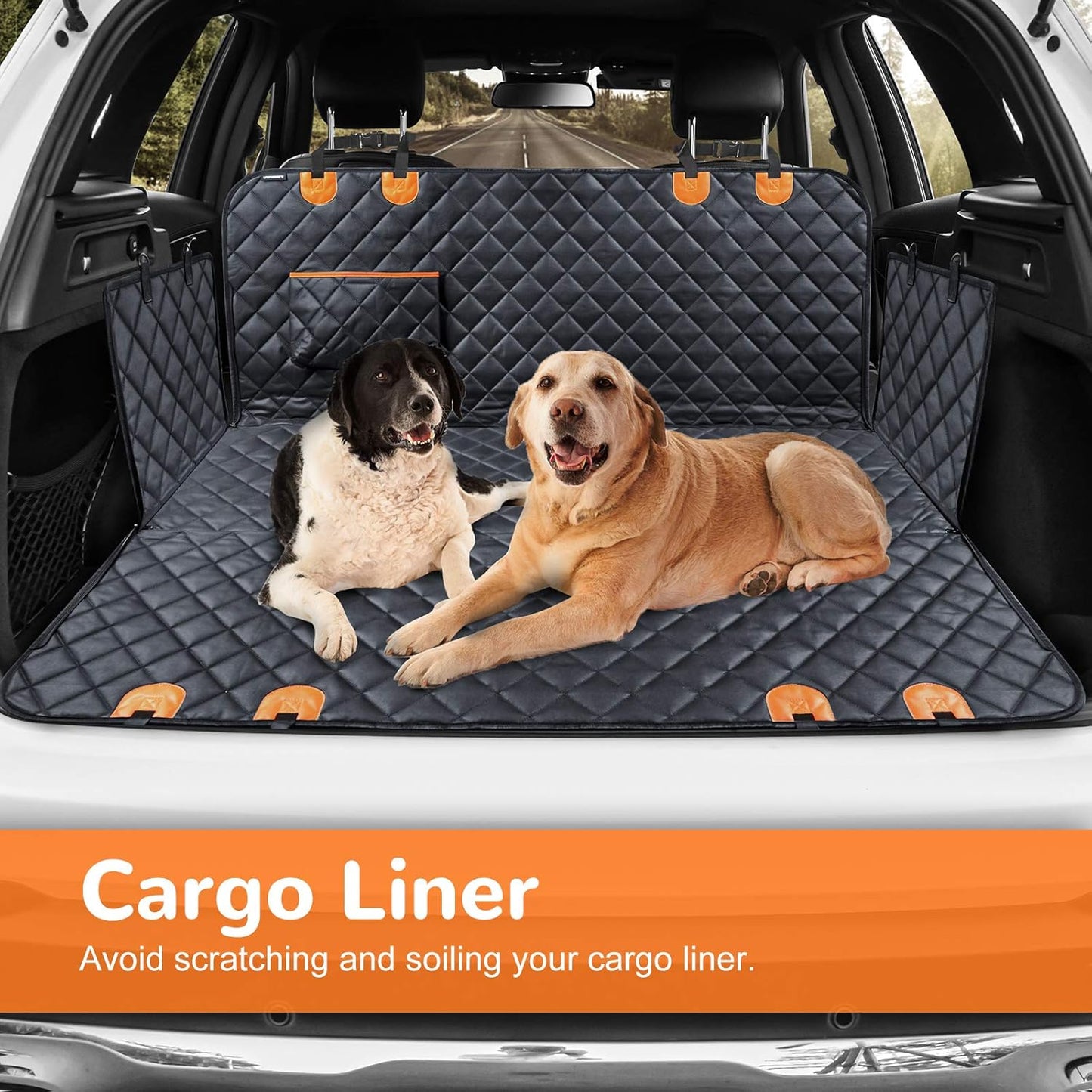 URPOWER Dog Car Seat Cover – 100% Waterproof, Scratch-Proof Hammock for Cars, SUVs & Trucks