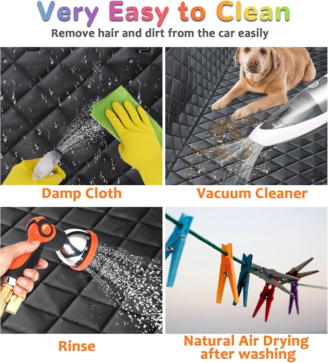 URPOWER Dog Car Seat Cover – 100% Waterproof, Scratch-Proof Hammock for Cars, SUVs & Trucks