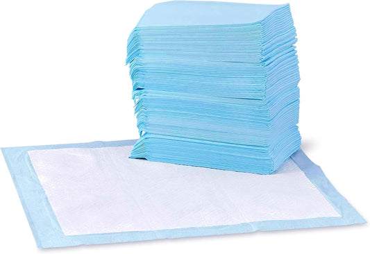 Basics Dog & Puppy Pee Pads – 5-Layer Leak-Proof, Super Absorbent (100 Ct, 22x22")