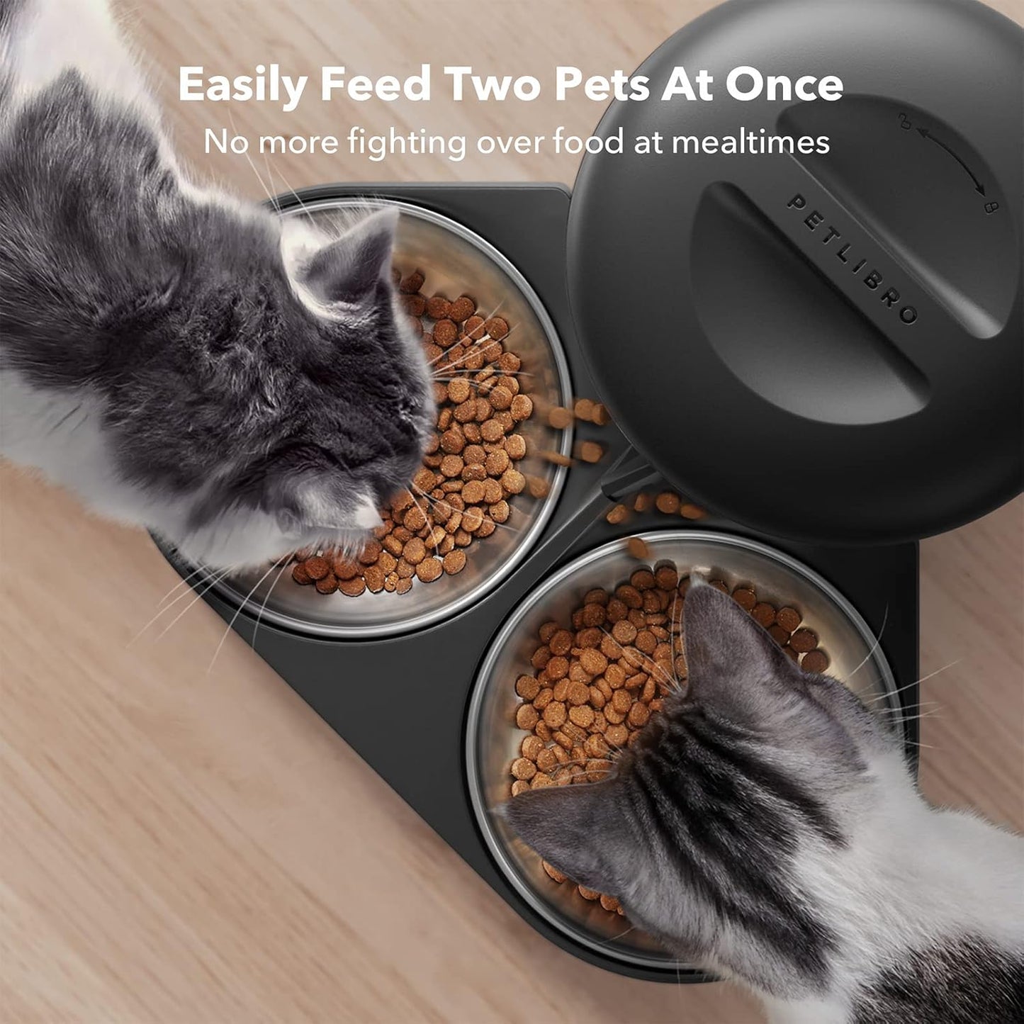 PETLIBRO Automatic Cat Feeder – 6 Meals/Day, Timed Pet Food Dispenser with Freshness Lock & Low Food Sensor, for Cats & Dogs