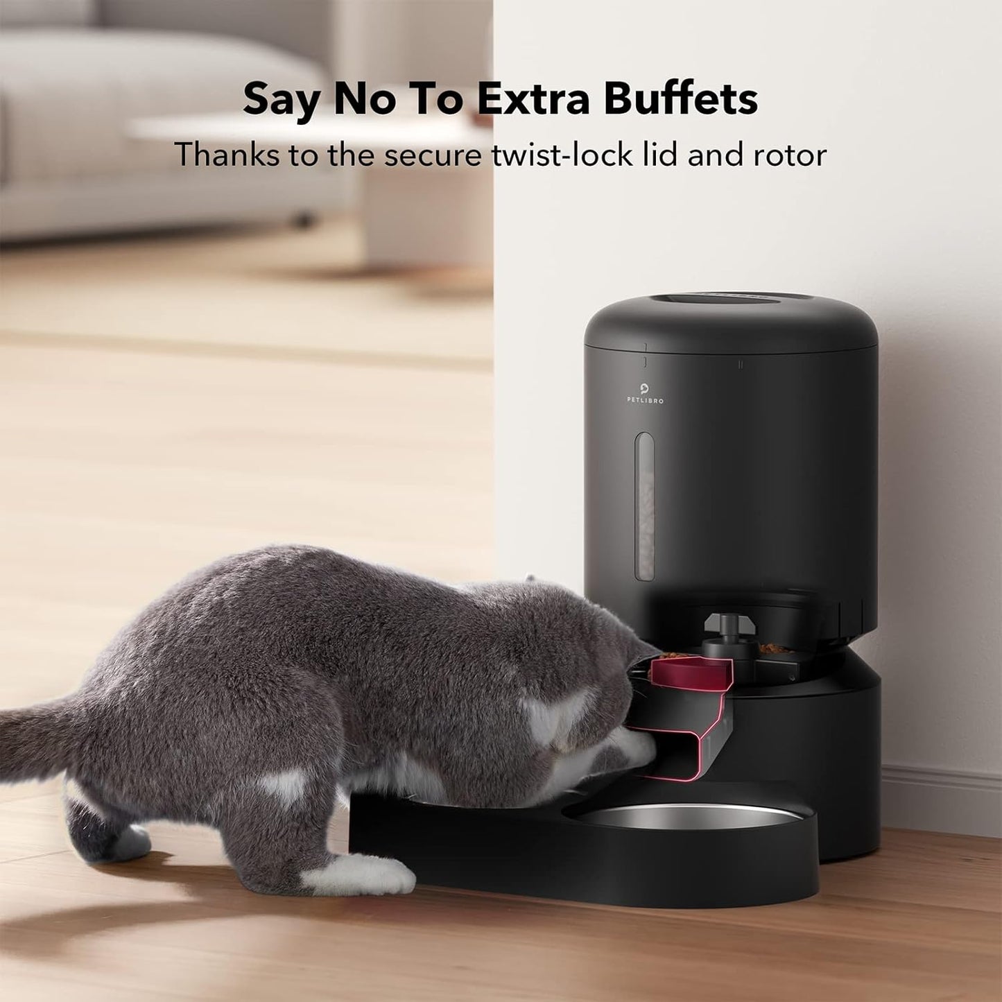 PETLIBRO Automatic Cat Feeder – 6 Meals/Day, Timed Pet Food Dispenser with Freshness Lock & Low Food Sensor, for Cats & Dogs